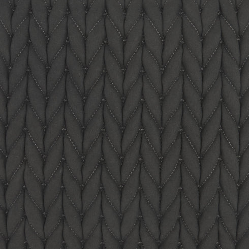 Charcoal Chunky Braid Throw Pillow
